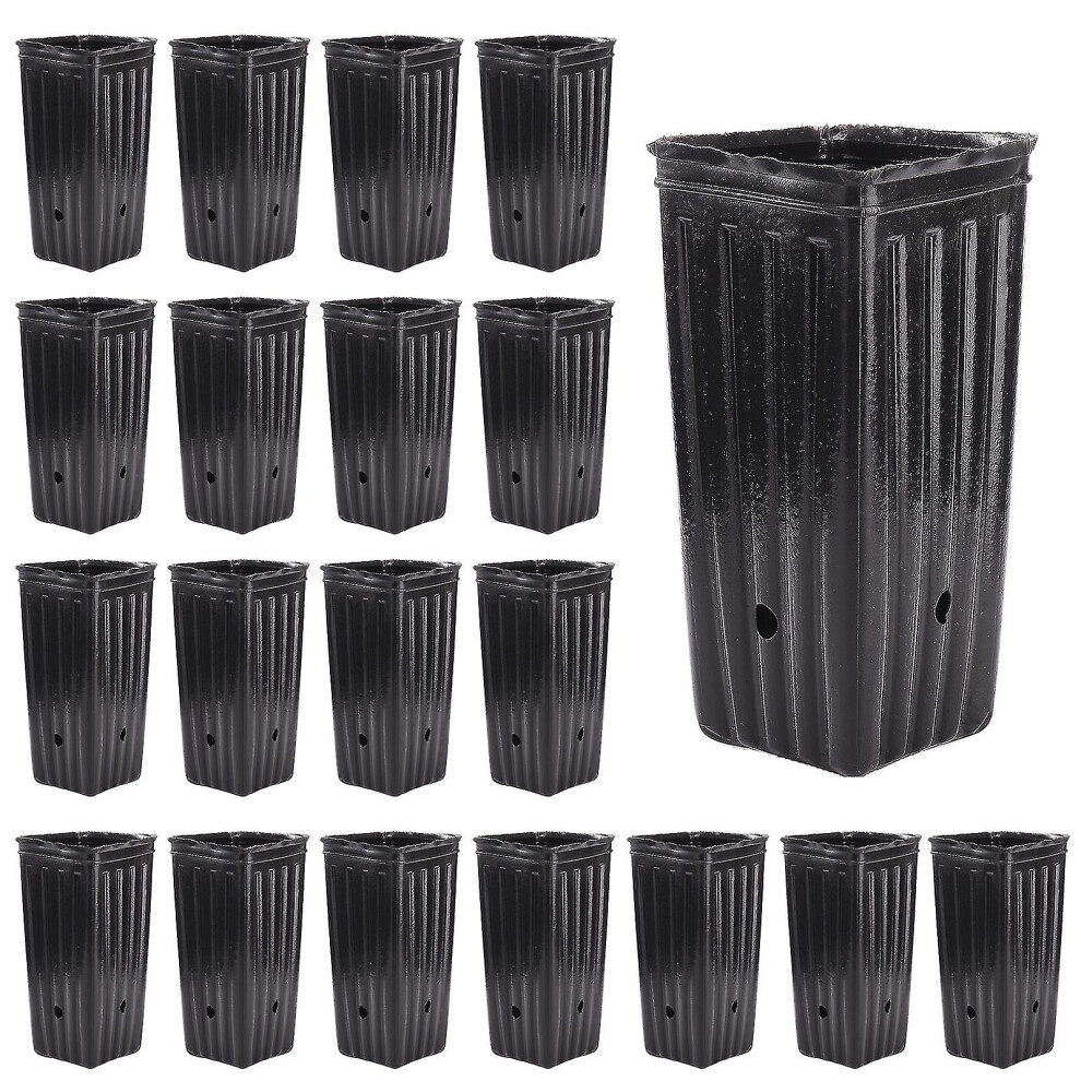 20pcs Plant Nursery Pot,plastic Deep Nursery Treepots,7.8" Tall Seedling Flower Plant Container Pots For Indoor Outdoor Garden Plants