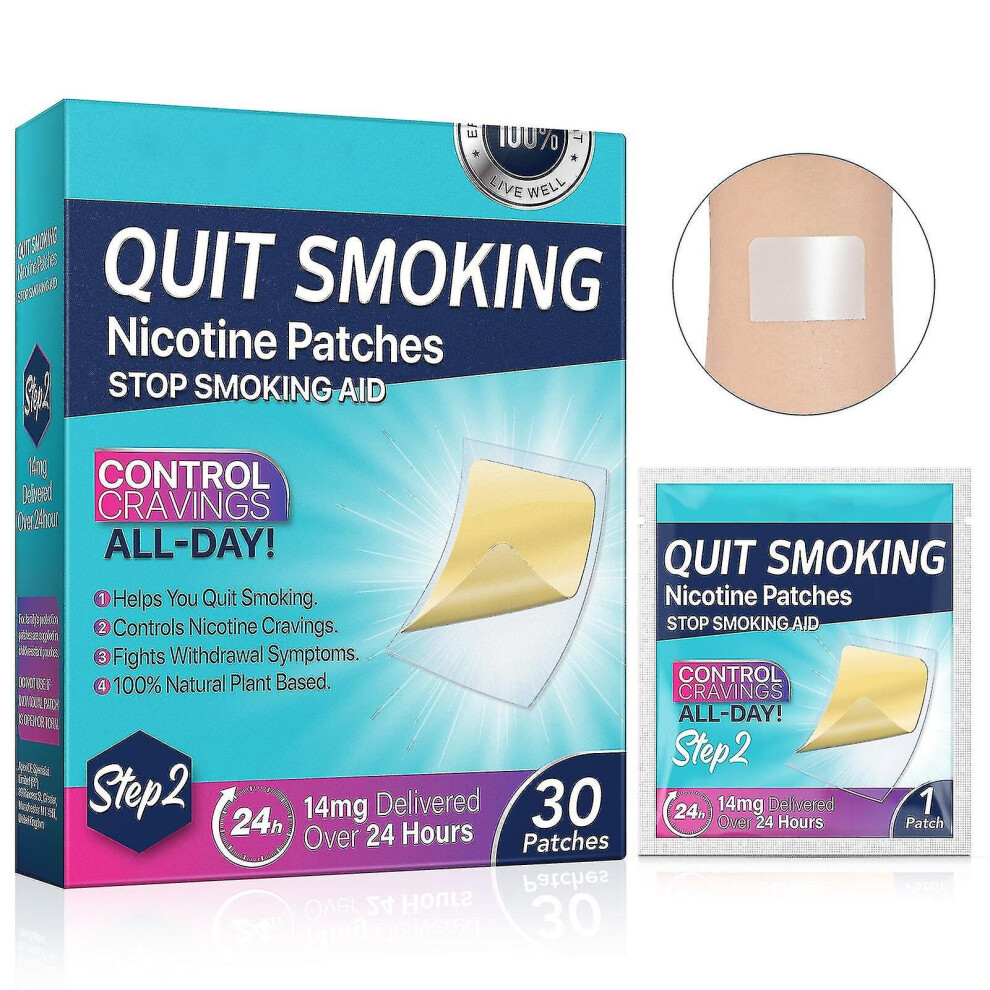 (Step 2) Quit Smoking Patches, Stop Patch, Aid, Easy And Effective Anti-stickers, Best Product To Help Stop(step 1,2,3)