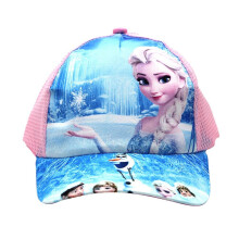 Frozen Anna Elsa Print Kids Girls Mesh Baseball Cap Adjustable Hat Sports Visor Sun Cap