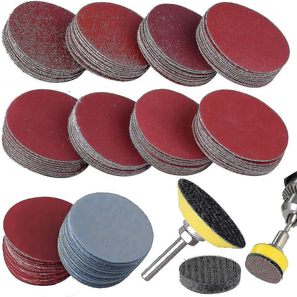 Sanding Discs Pad Kit, Pack Of 100 Sanding Paper Sponge Pads -