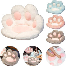 Cat Paw Cushion Cute Seat Cushion Cat Paw Shape Lazy Sofa Bear Paw Office Chair Cushion Cosy Warm Plush Sofa Decoration Cushion, 60x70cm
