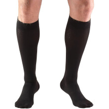 3 Pairs 30-40 Mmhg Compression Stockings For Men And Women, Knee High Length, Closed Toe, Black, Large