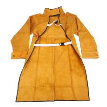 120cm Welding Apron Retardant Long Sleeve Welder Protective Clothing Split Leather Fire-resistant