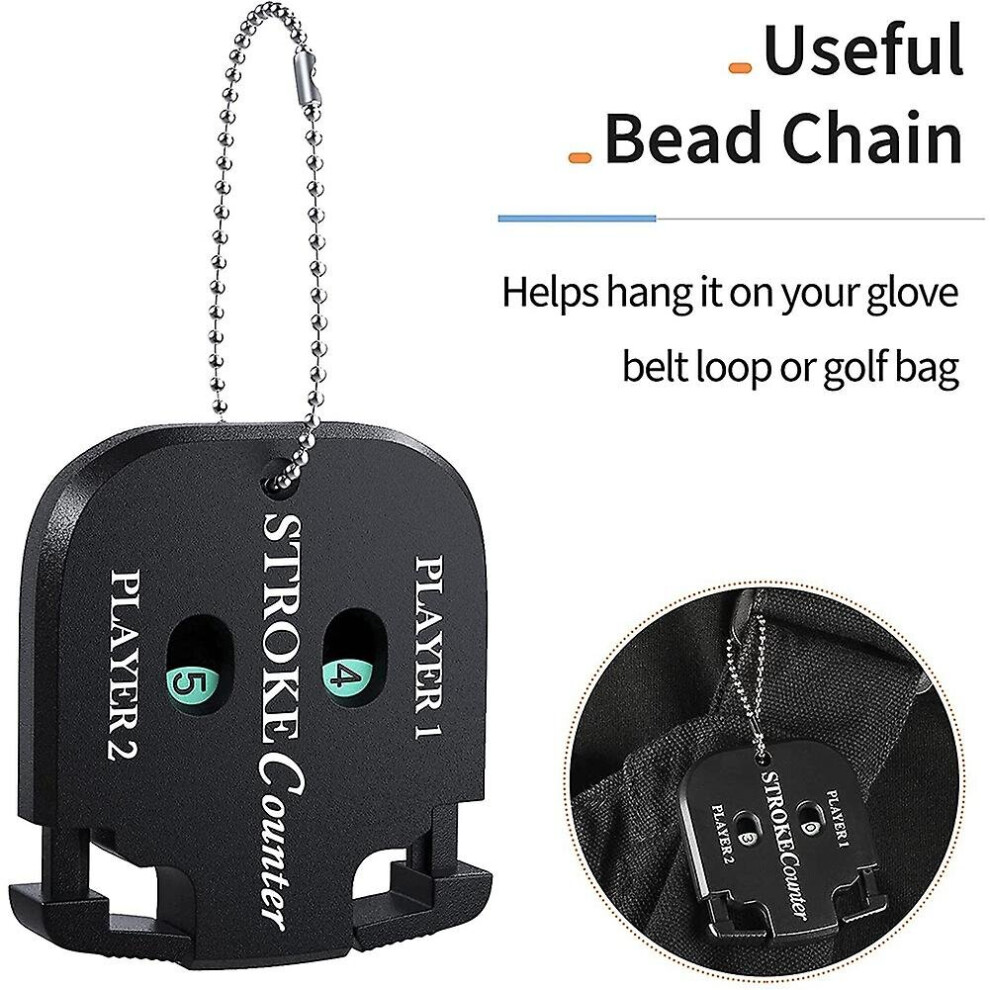 Mini Golf Score Shot Stroke Counter Clicker With Key Chain For Golf Game Scorekeeper Portable 2 Dig