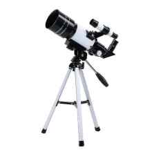 Astronomical Telescope For Adults And Children For Beginners, 150x Astronomical Refractor Telescope, 300x70mm Telescope For Stargazing (white)