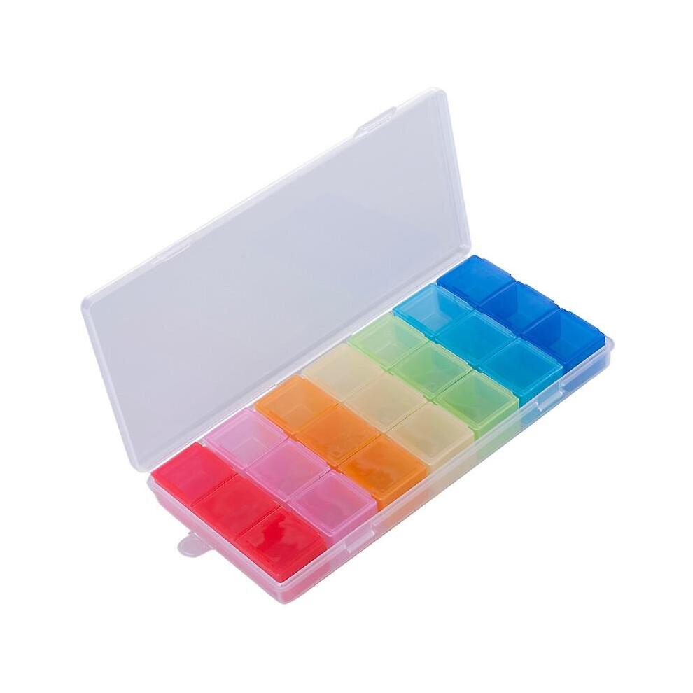 7 Day Pill Box Tablet Holder Medicine Dispenser Organizer Tablets Case1set-colourful