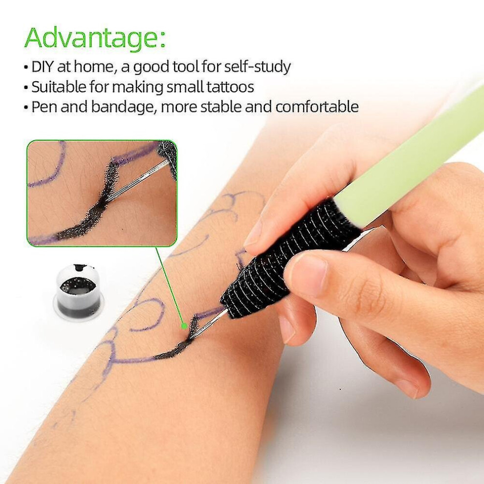 Complete Tattoo Machine Kit Set Hand Poke And Stick Pen Clean Safe Tool For Tattoo Artist