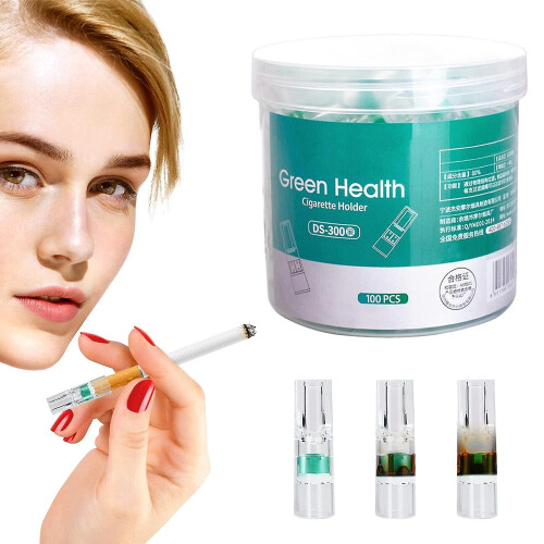 1 Box/100 Pcs Disposable Transparent Cigarette Filter Holder,reduce Cigarettes Tar Filter,filter Cigarette Holder,reduce Smoking