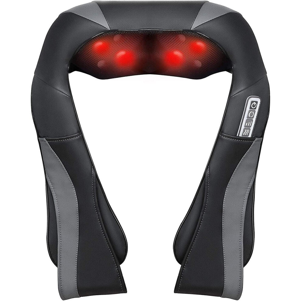 Neck Massager Shiatsu Neck And Shoulder Massager With Heat, Deep Tissue 3d Kneading Back Massager For Lower Back