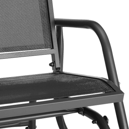 Garden Swing Bench Greta - Black, Steel 1