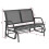 Garden Swing Bench Greta - Black, Steel 4