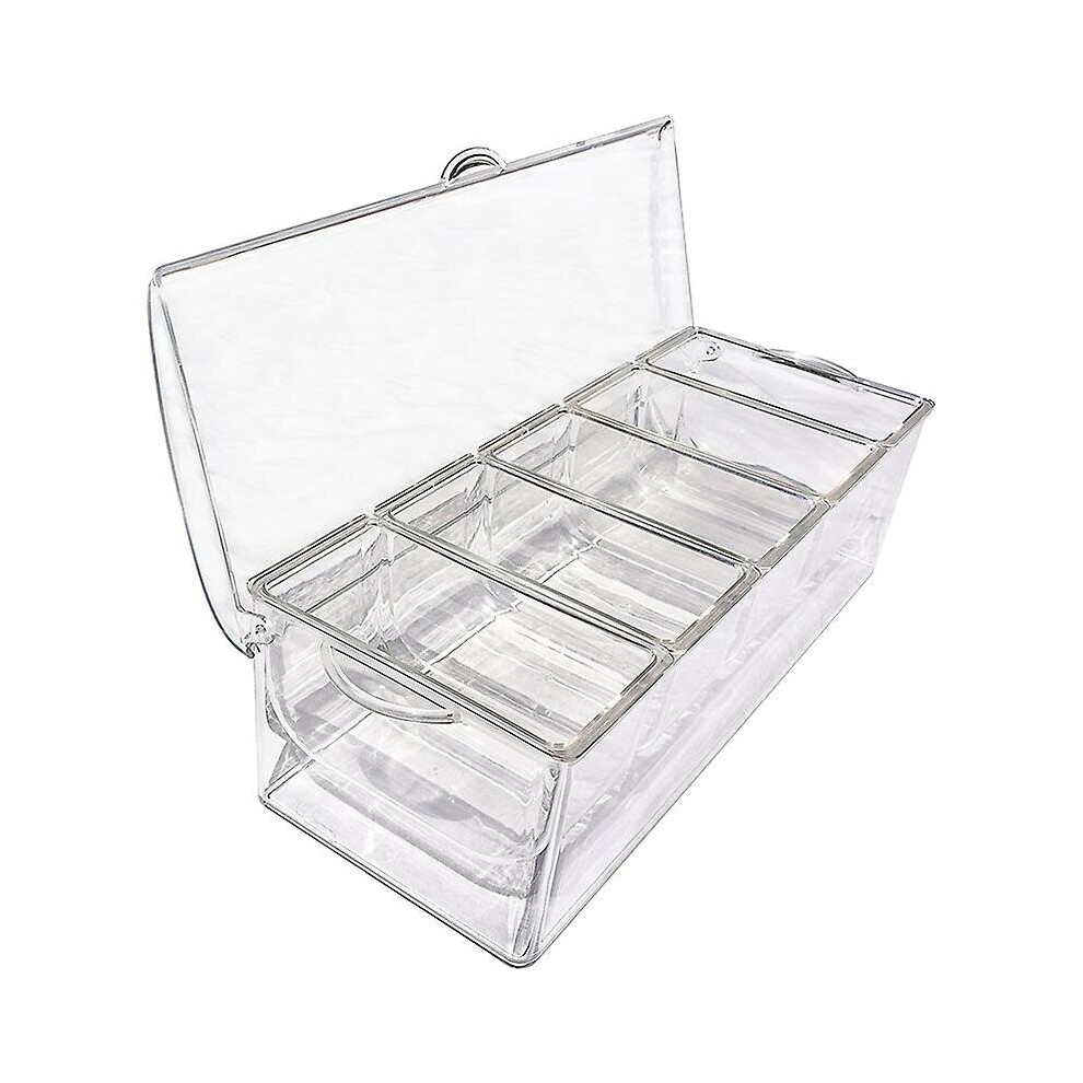 Ice Cold 5 Compartment Condiment Server Rack-service Tray Container With 5 Removable Trays