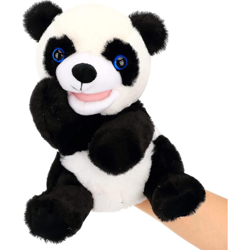 Plush Hand Puppet Panda Hand Puppet Plush Animal Toy With Movable Mouth For Role Play Storytelling
