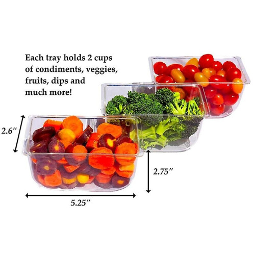 Ice Cold 5 Compartment Condiment Server Rack-service Tray Container With 5 Removable Trays 1