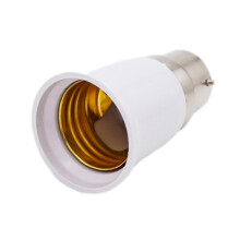 2 X Lamp Holder B22 To E27 Led Light Bulb Adapter Anti-burning Anti-aging Converter