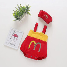 (Body of the dress, 80cm) Mcdonald's Onesie Boys Girls Fries Carrier Climbing Suit