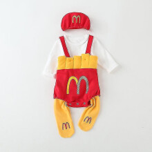 (Sock, 100cm) Mcdonald's Onesie Boys Girls Fries Carrier Climbing Suit