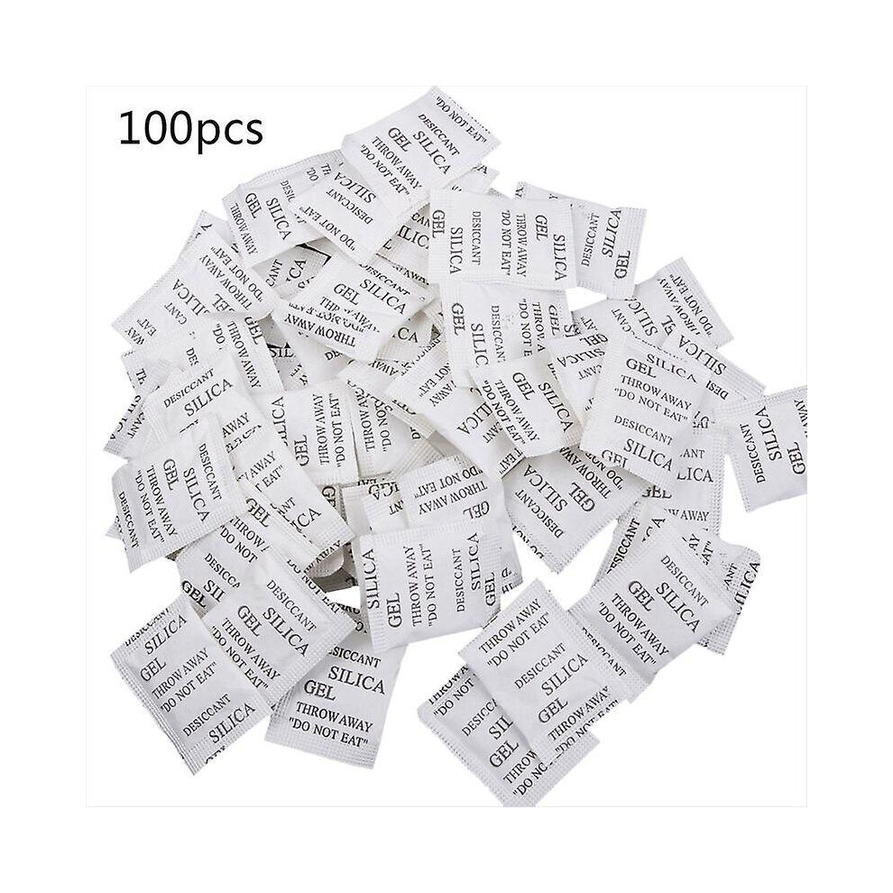 100 Packets Non-toxic Silica Gel Desiccant Pack Moisture Absorber Dehumidifier For Kitchen Clothes Storage Room Food Spices Jewelry Shoes