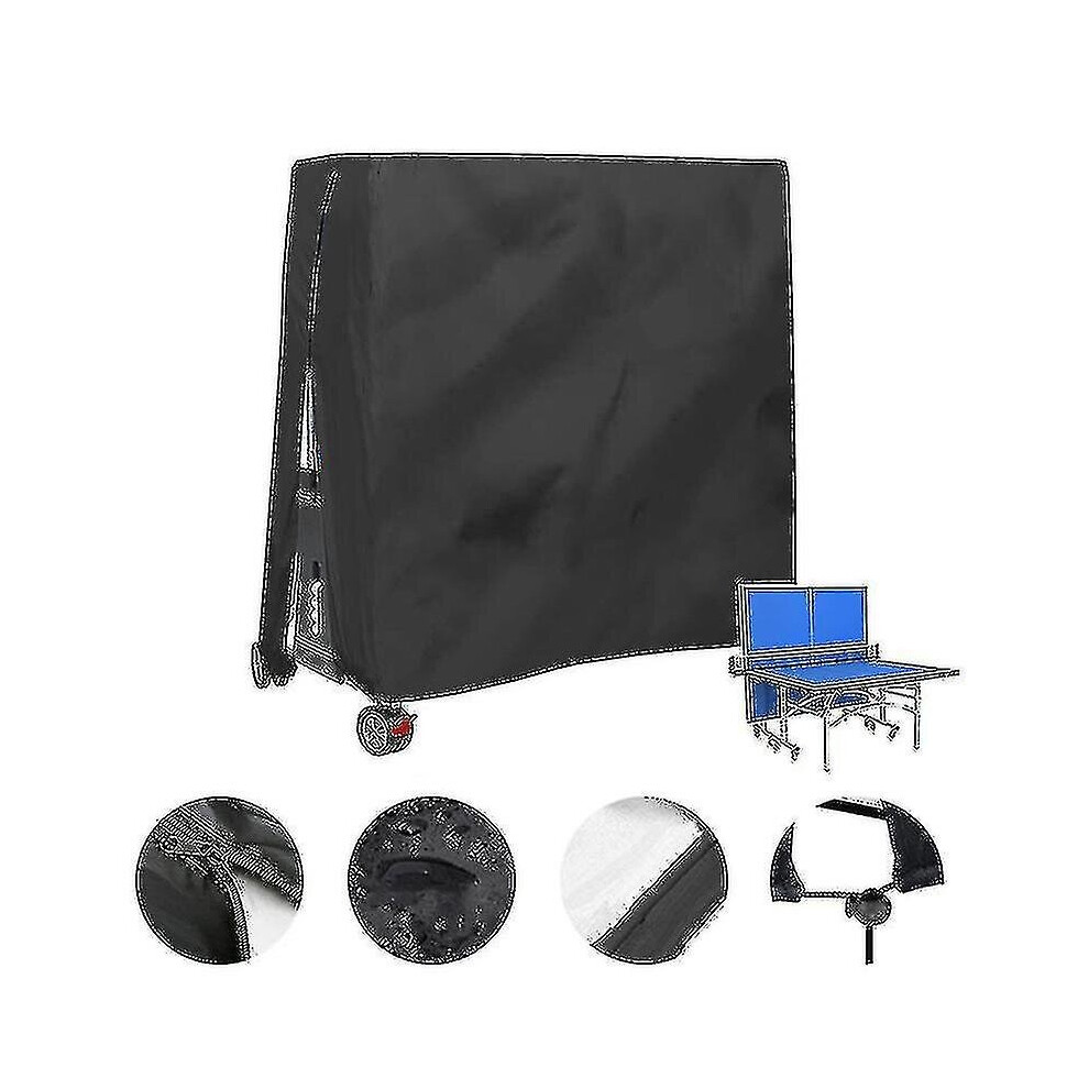 Reduced！Outdoor Waterproof And Dustproof Table Tennis Table Cover Table Tennis Table Cover 165x70x185cm