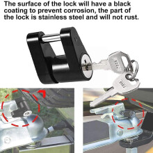 Trailer Hitch Coupler Lock Heavy-duty Hook Lock Anti-theft Coupler Padlock Repalcement Security Parts Trailer Durable Prote C2y3