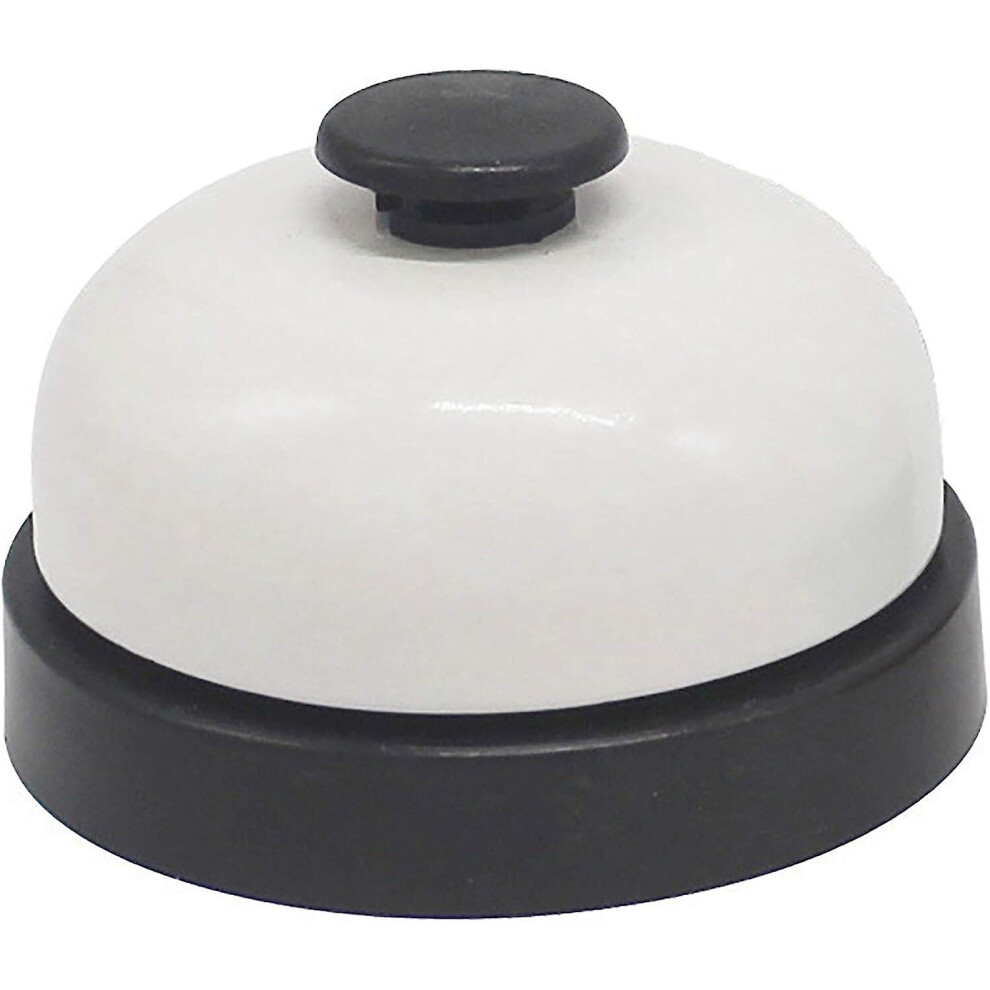 Bell Table Reception Call Bells, Metal Service Bell For Hotel Bars, Restaurant, Kitchen, School, Reception Room Or Pet Training Bells, (1X ) White