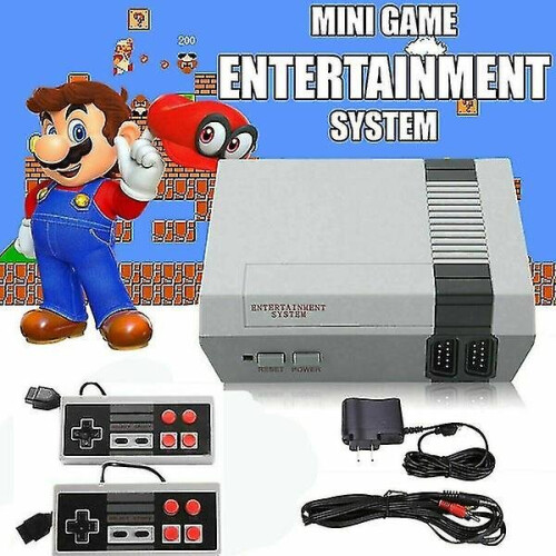 (US Plug) Game Console 620 Built-in Mini Classic Nes Games W/ 2 Controllers Retro Kid Gift