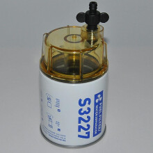 S3227 9-37882 Fuel Water Separator with Clear Bowl - 10 Micron, 1in-14 Thread, Marine Outboard Engine - Refurbished