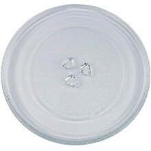 Universal Microwave Turntable Glass Plate With 3 Fixtures, 245 Mm - Refurbished