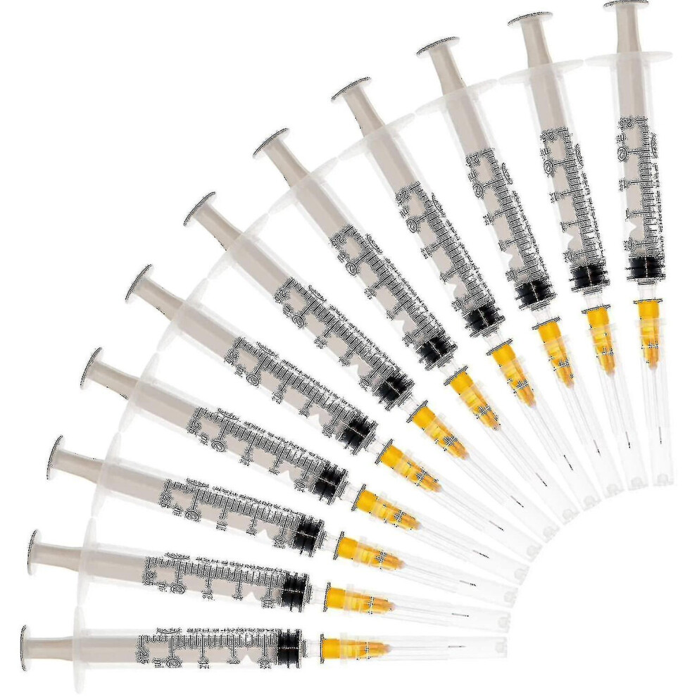 20pack-2.5ml Syringes With 23g 1inch Needles, Disposable Sterile Syringe