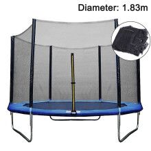 Children's 6ft Strong Security Trampoline Net With Zipper Door Enclosure