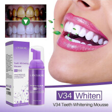 Lanthome V34 Tooth Cleaning Mousse Oral Care To Remove Tooth Stains To Smoke Stains To Yellow Teeth Fresh And Bright Tone