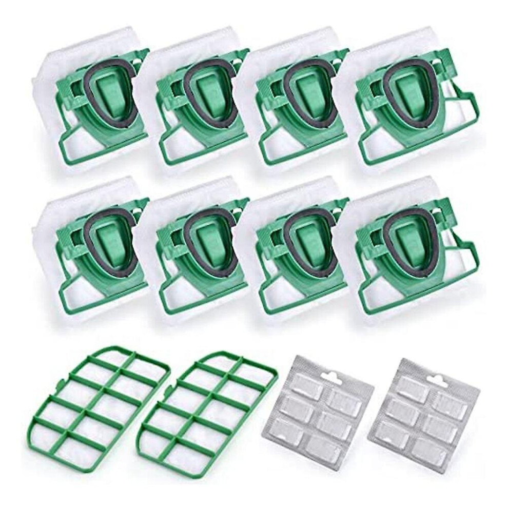 For Vk200 Fp200 Parts For Vorwerk Kobold Vacuum Cleaner Bag Replacement Filter 8 Vk200 Bags 2 Hepa