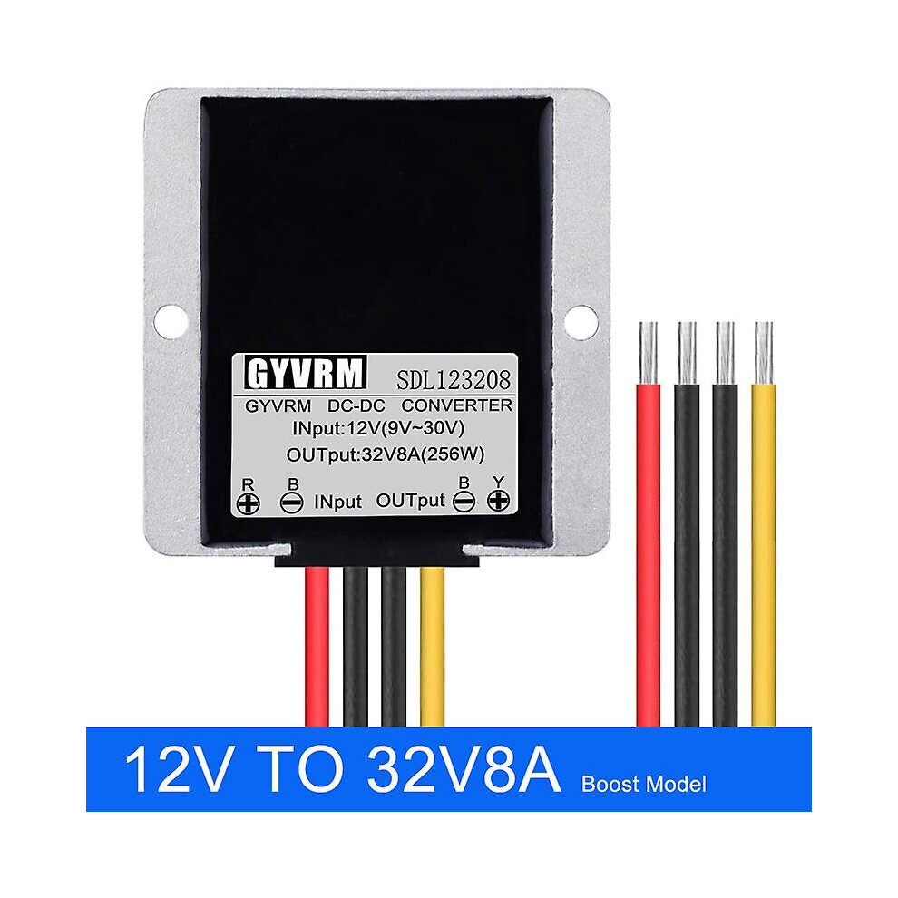 DC-DC Boost Converter: 12V Input to 28V/30V/32V Output, 12V-24V Range, 3-15A Variants