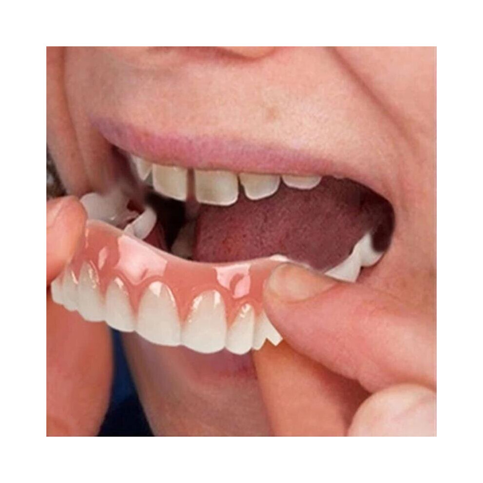 Extra Thin Fake Bright Tooth Veneers Silicone Soft Safe Adhesive Denture Hide Shade Braces Comfortable Teeth Orthodontic White