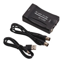 Scart To Rf Video Converter Adapter Supports Rf67.25mhz 61.25mhz Output Rf Accessories