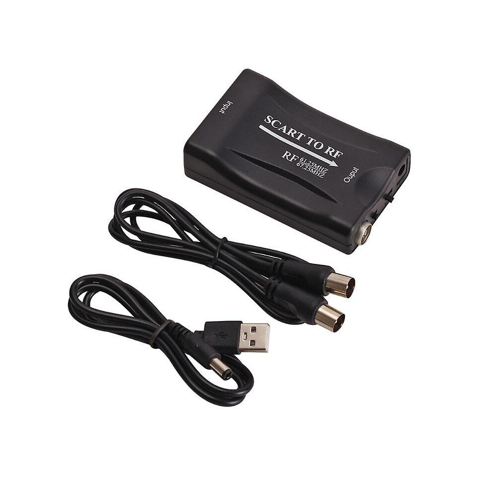 Scart To Rf Video Converter Adapter Supports Rf67.25mhz 61.25mhz Output Rf Accessories