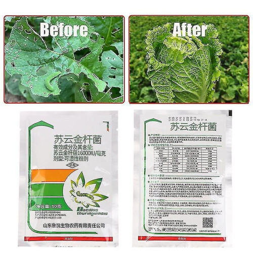 3packs 50g Bacillus Thuringiensis Vegetable Fruit Tree Biopesticide Insecticide 1