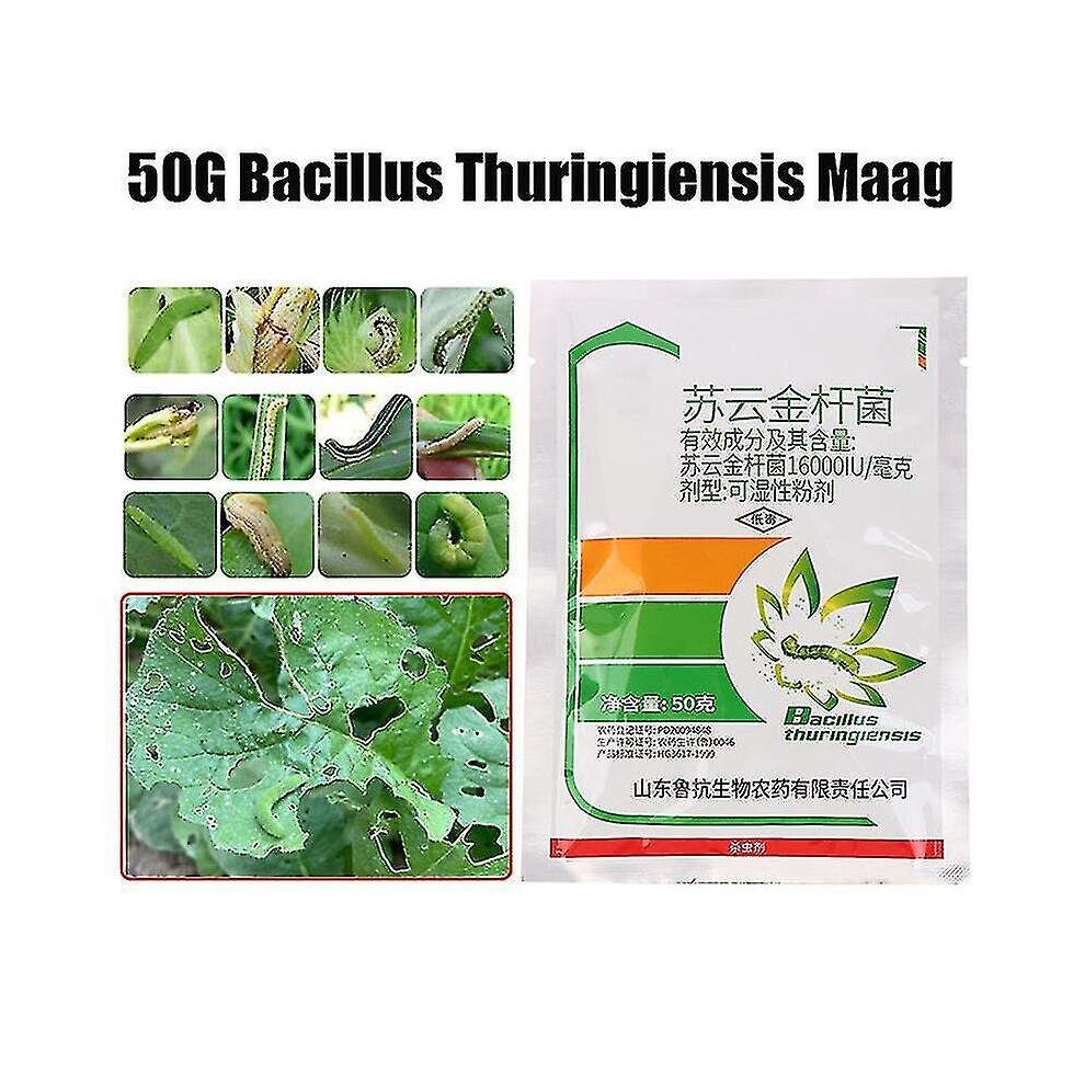 3packs 50g Bacillus Thuringiensis Vegetable Fruit Tree Biopesticide Insecticide