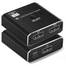 Displayport1.4 Switch 8k Displayport Bidirectional Splitter Switch Displayport Kvm 2x1 1x2 Display- - Refurbished
