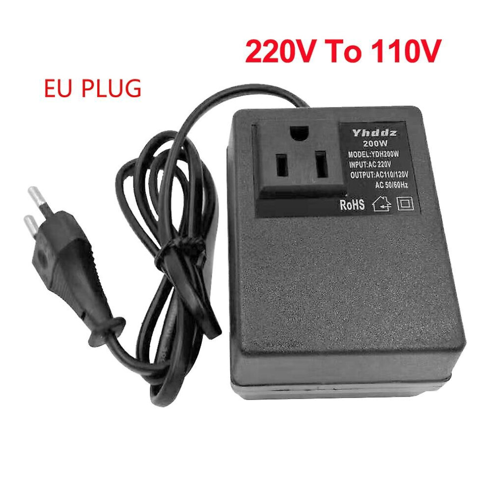 200W Voltage Converter 220V To 110V Step Down Transformer Voltage Converter Travel Adapter Eu Plug Inverter 9468842347416