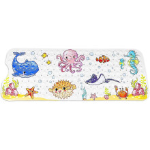 Cartoon Non-slip Kids Bathtub Mat, Extra Long Bath Mats - 40x100cm, Shower Mat Non-slip Mat With Suction Cup, Drainage Holes, Perfect Bath Mat For Kid