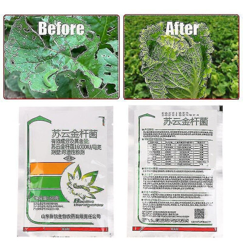 3packs 50g Bacillus Thuringiensis Vegetable Fruit Tree Biopesticide Insecticide 1