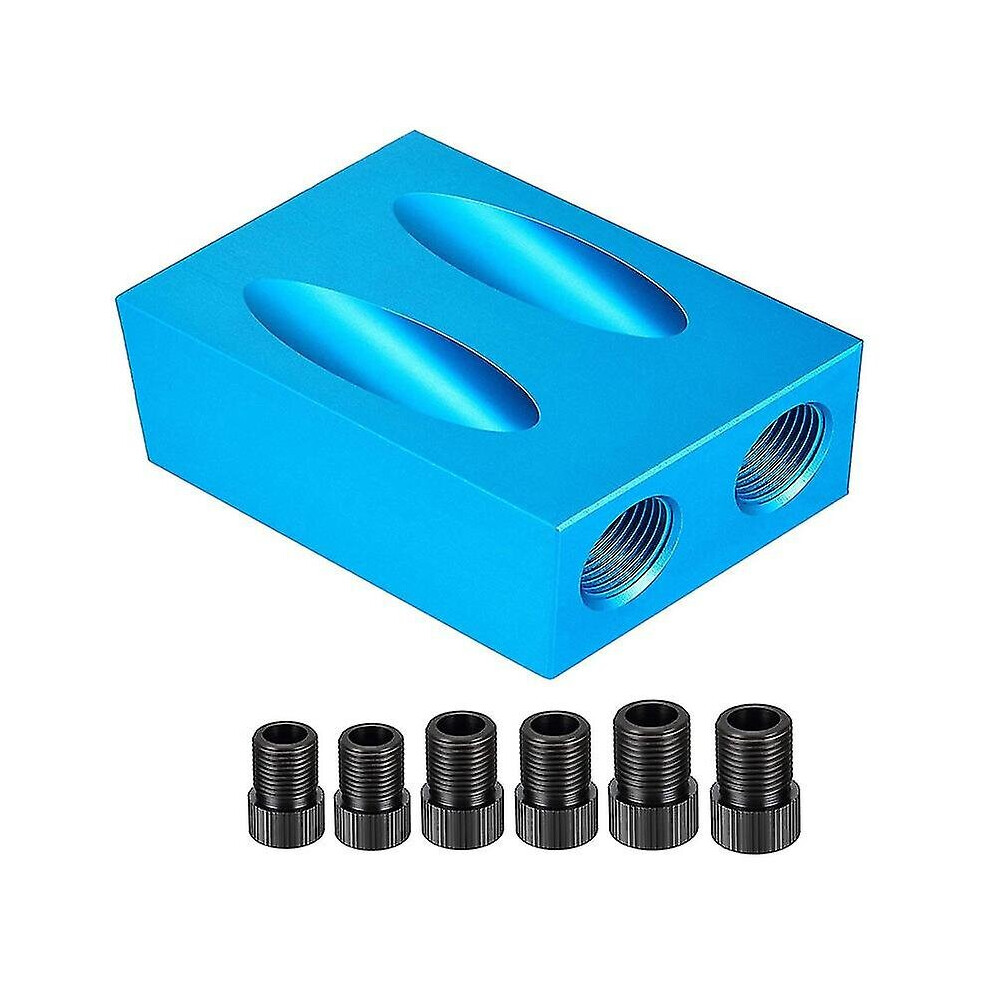 Pocket Hole Jig Kit 15 Degree Angle Drill Guide Set Woodworking Oblique Hole Locator Drill Bits Hole Diy Carpentry Tools 9468842101735