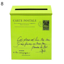 Retro Metal Wall Mounted Mailbox Bucket Newspaper Letter Box Post Garden Decor Jikaix