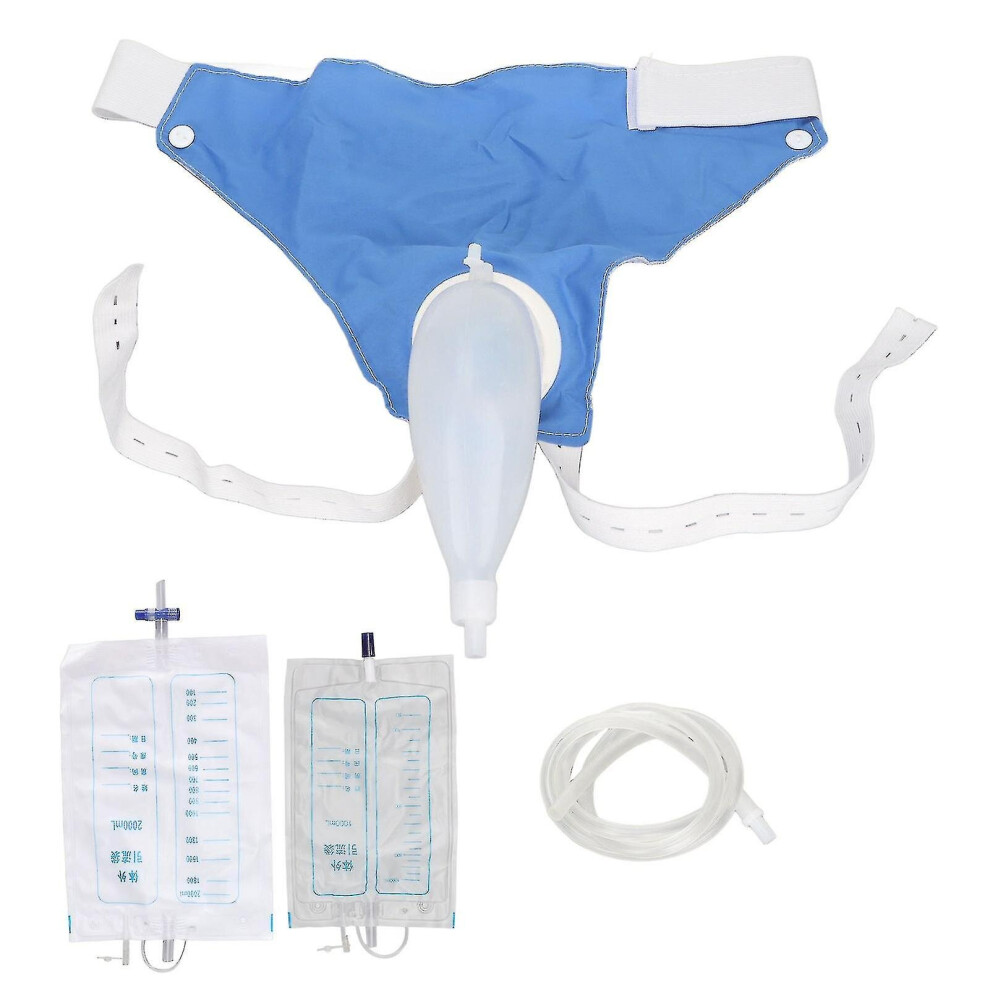 Wearable Urine Bag With Pee Catheter Duct 1000ml 2000ml For Men Elderly Urinary Incontinence Bedridden Patients