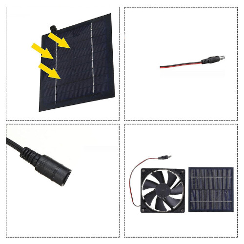 20w Solar Exhaust Fan Air Extractor Mini Ventilator Solar Panel Powered Fan 2