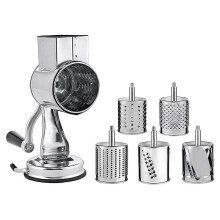 Stainless Steel Cheese Grater, Rotary Chopper, Vegetable Shredder Salad Slicer Multi-use Hand Grate