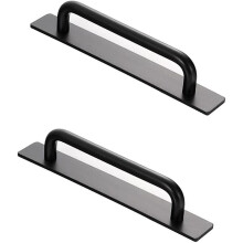 2 Pieces Self Adhesive Handles Self Adhesive Door And Window Handles Snap Door Handles Self Adhesive Aluminum Handles Furniture Handles (black)