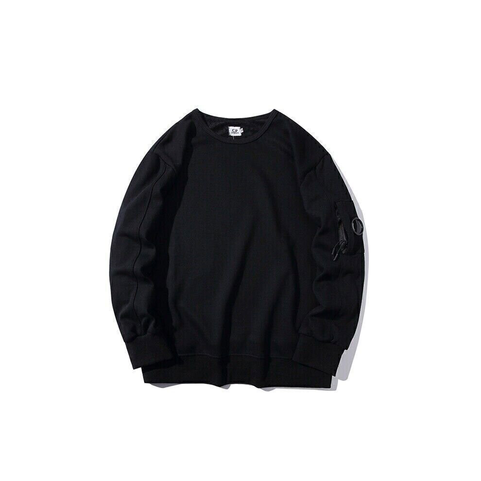 (Black, L=UK M) Trend sweatshirt C.P.Men Women Models Round Lens sweatshirt Company Leisure Top