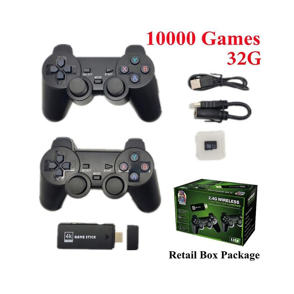 (10000Game) U8 Video Game Stick Console 4k Hd Classic Retro Wireless 10000 Games Retro
